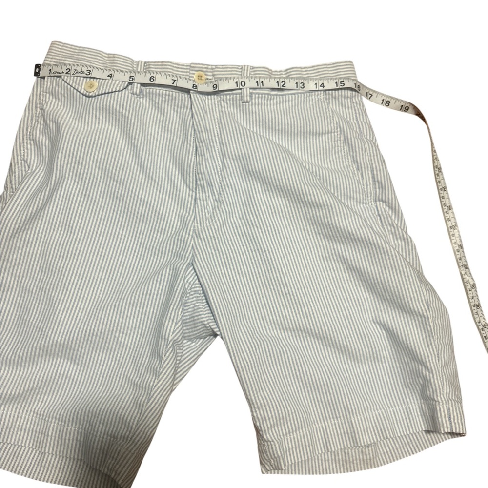 Ralph Lauren Polo Golf Striped Shorts 32 Blue White Cotton Preppy Classic - Picture 3 of 9